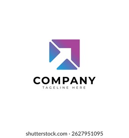 Design de logotipo de seta, design de logotipo para cima, elemento de modelo de design de logotipo de crescimento