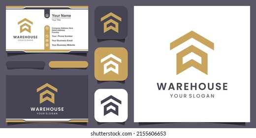 arrow Logo design with house element.