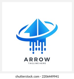 arrow up logo design illustration, modern and simple arrow