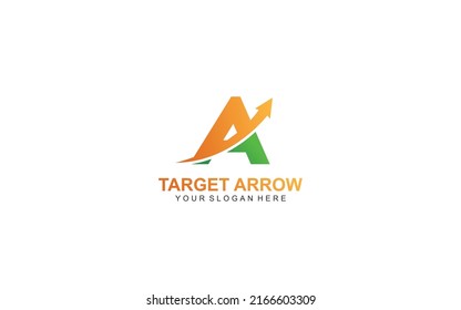 A arrow logo design inspiration. Vector letter template design for brand.