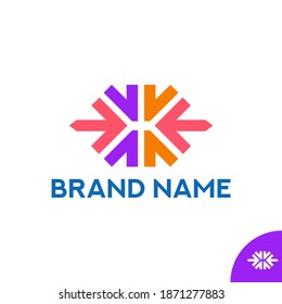 arrow logo design, letter a logo design