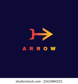 Arrow Logo Design with Orange Gradient. For Companies, Businesses and More