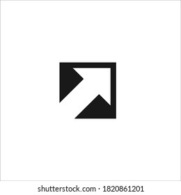 arrow logo design silhouette icon vector