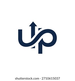 Logo-Designvorlage für Pfeil nach oben
