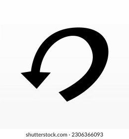 Arrow logo design template in black color and on white background