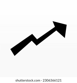 Arrow logo design template in black color and on white background