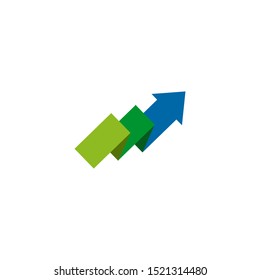 Arrow logo design template for business company 