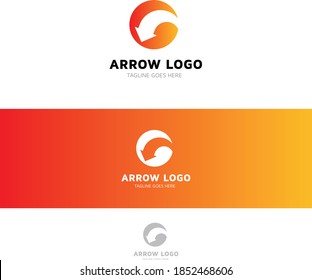 Arrow logo design template fully editable 