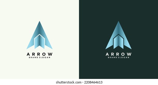 arrow logo design vector with creative unique concept