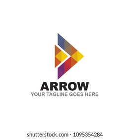 Arrow logo design vector icon