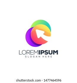 arrow logo design vector illustration