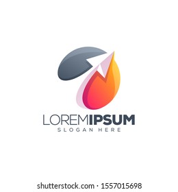 arrow logo design vector illustration
