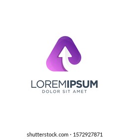 Arrow Logo Design vector illustration, colorful logo