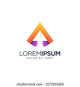 Arrow Logo Design vector illustration, colorful logo