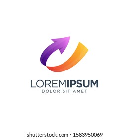 Arrow Logo Design vector illustration, colorful logo