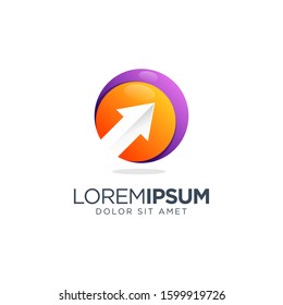 Arrow Logo Design vector illustration, colorful logo