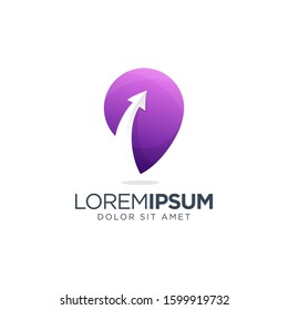 Arrow Logo Design vector illustration, colorful logo