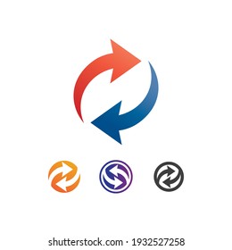 Arrow logo  design vector for music, media, play, digital audio and speed, finance, business template logo