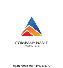 Arrow logo  design vector for music, media, play, digital audio and speed, finance, business template logo