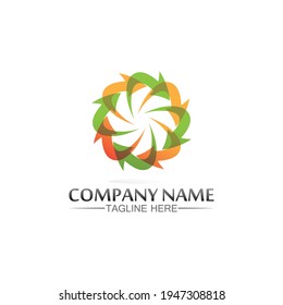 Arrow logo  design vector for music, media, play, digital audio and speed, finance, business template logo