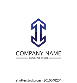 Arrow logo  design vector for music, media, play, digital audio and speed, finance, business template logo
