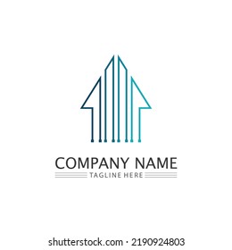 Arrow logo  design vector for music, media, play, digital audio and speed, finance, business template logo