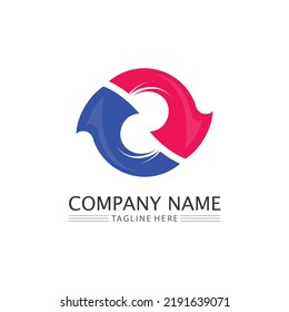 Arrow logo  design vector for music, media, play, digital audio and speed, finance, business template logo