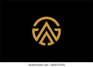 Arrow logo design vector. Outline circle abstract sign. Outline arrow vector icon.
