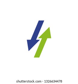 Arrow logo design vector template