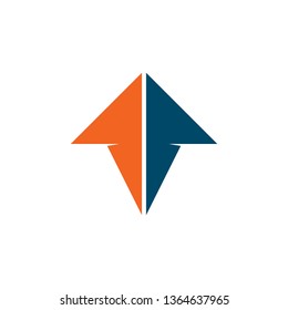 Arrow logo design vector template