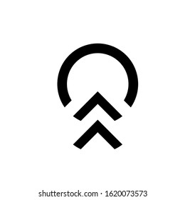 arrow logo design vector template