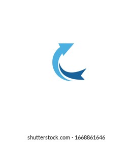 Plantilla vectorial de diseño de logotipo de flecha