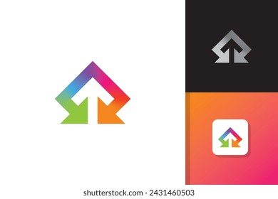 arrow logo design vector template
