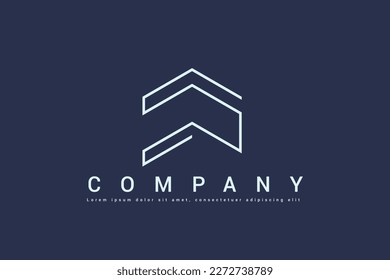 arrow logo elegant minimalism sign. vector illustration