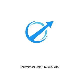 Arrow logo financial vector icon 