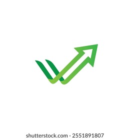 Up arrow logo flat vector design
