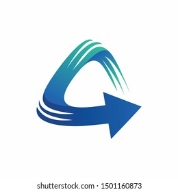 Arrow logo formed letter A