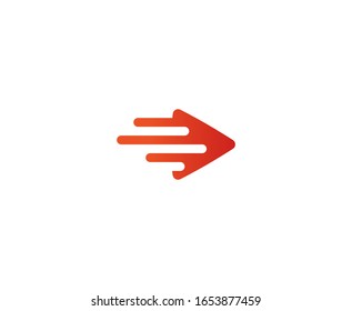 Arrow logo icon abstract fast vector 
