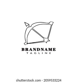 arrow logo icon cartoon design template modern black vector illustration