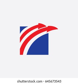 arrow logo, icon company