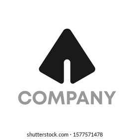 arrow up logo icon design template sign