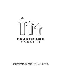 arrow up logo icon design template modern vector illustration
