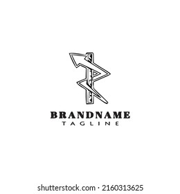 plantilla de diseño de icono de logotipo de flecha ilustración vectorial moderna