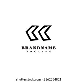 plantilla de diseño de icono de logotipo de flecha caricatura moderna ilustración de vector aislado negro