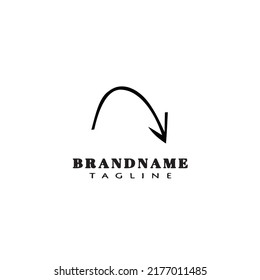 arrow logo icon design template cartoon black modern isolated vector illustration