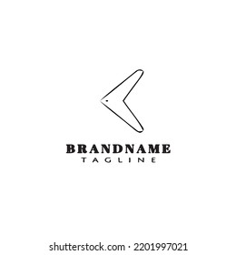 arrow logo icon design template cartoon black modern isolated vector illustration