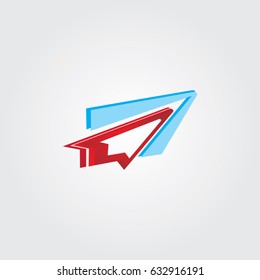 arrow logo, icon flying