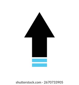 seta ícone do logotipo ilustração plana