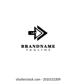 icono de logotipo de flecha diseño moderno