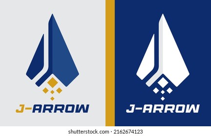 Arrow logo images illustration design, Arrow company, vector logo, Arrow icon, Template, J Letter with Arrow Logo Template Illustration, J Letter Logo